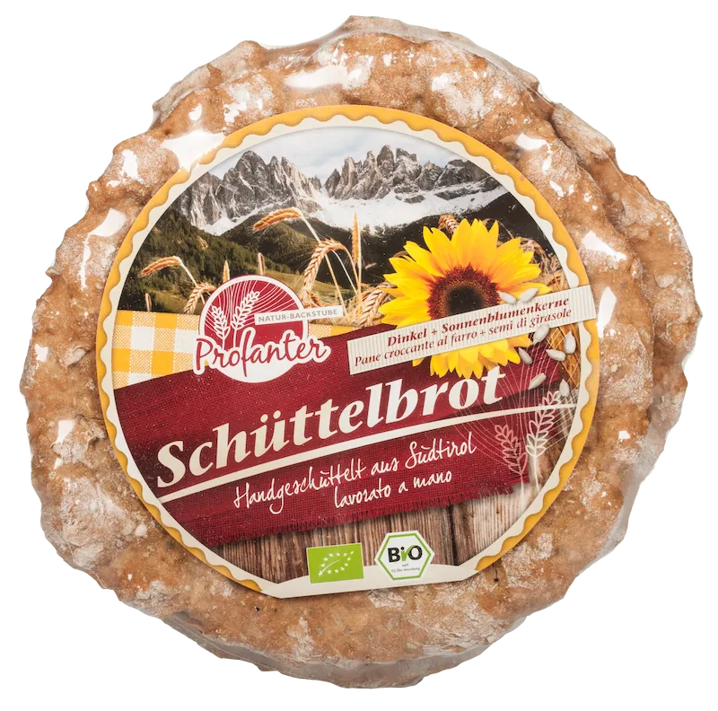 Dinkel - Schüttelbrot Bio mit Sonnenblumenkernen