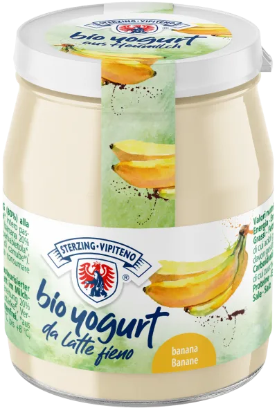 Banana Yogurt intero al latte fieno Bio