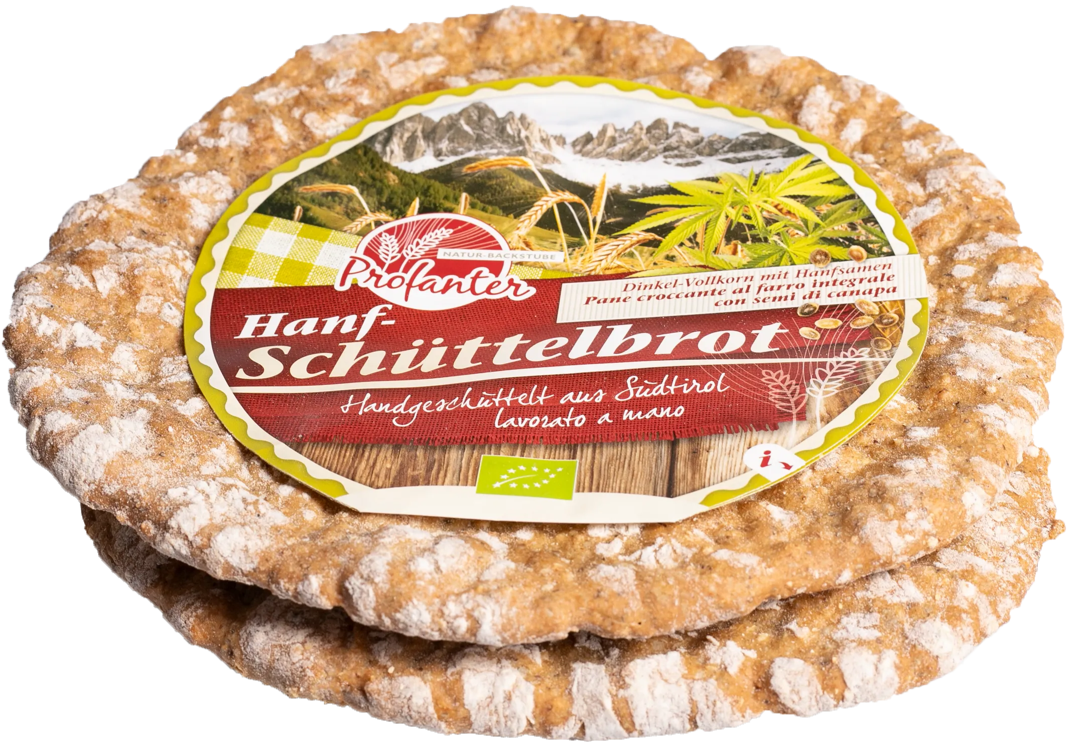 Dinkel-Vollkorn Schüttelbrot mit Hanf