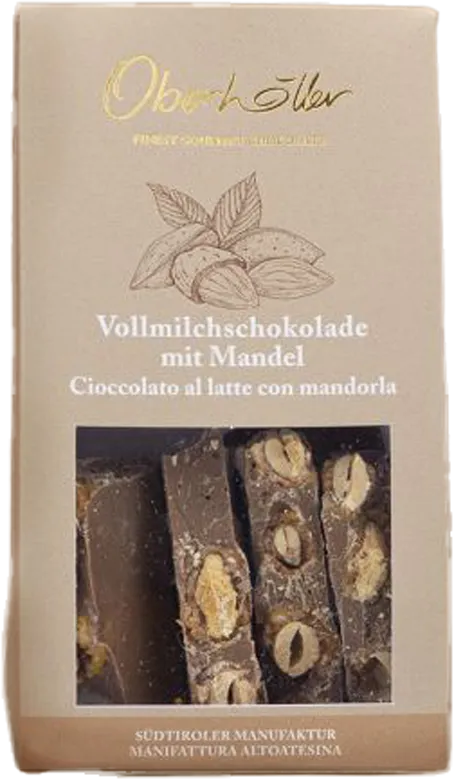 Cioccolato spezzato fresco con mandorle al latte Oberhöller