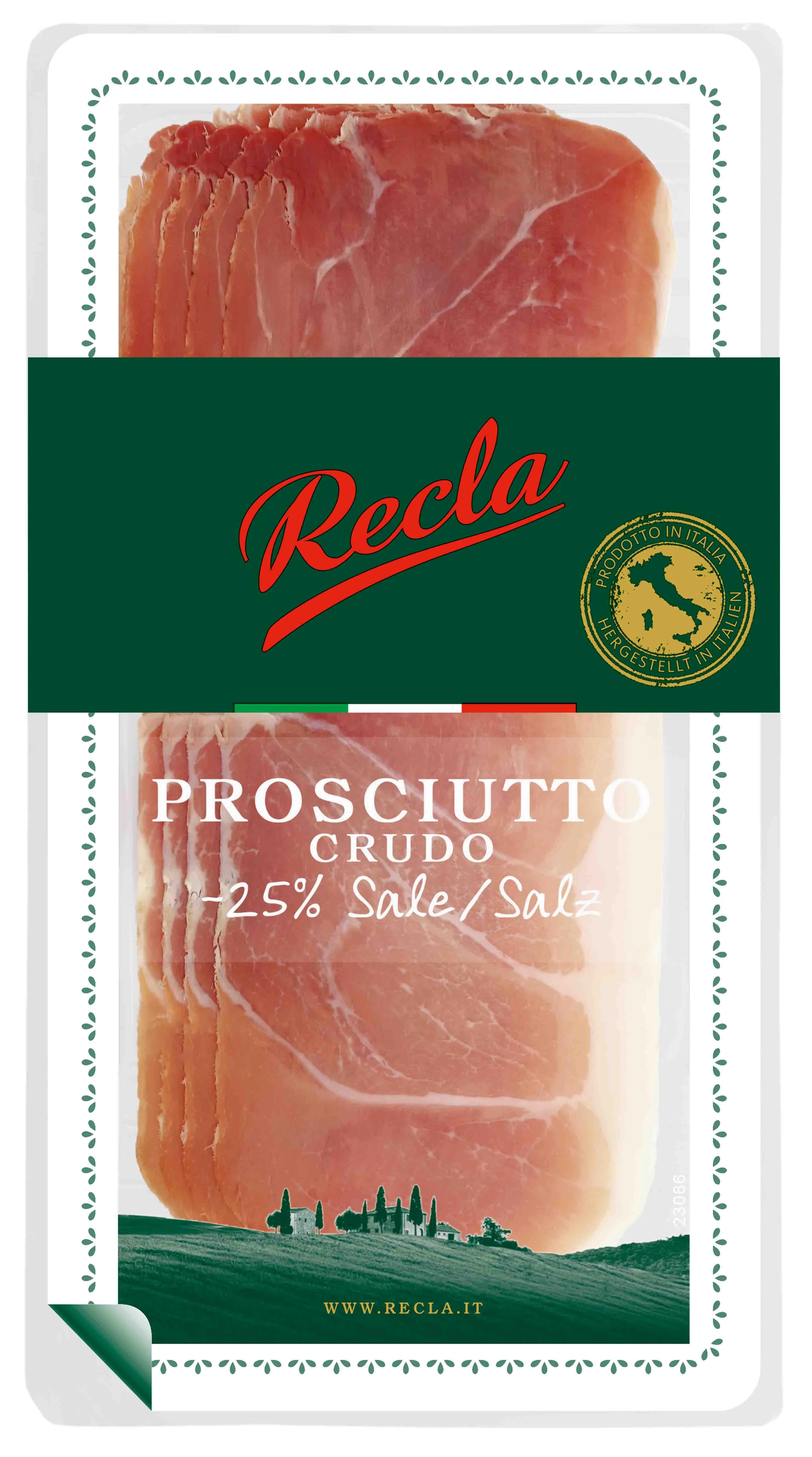 Prosciutto crudo affettato