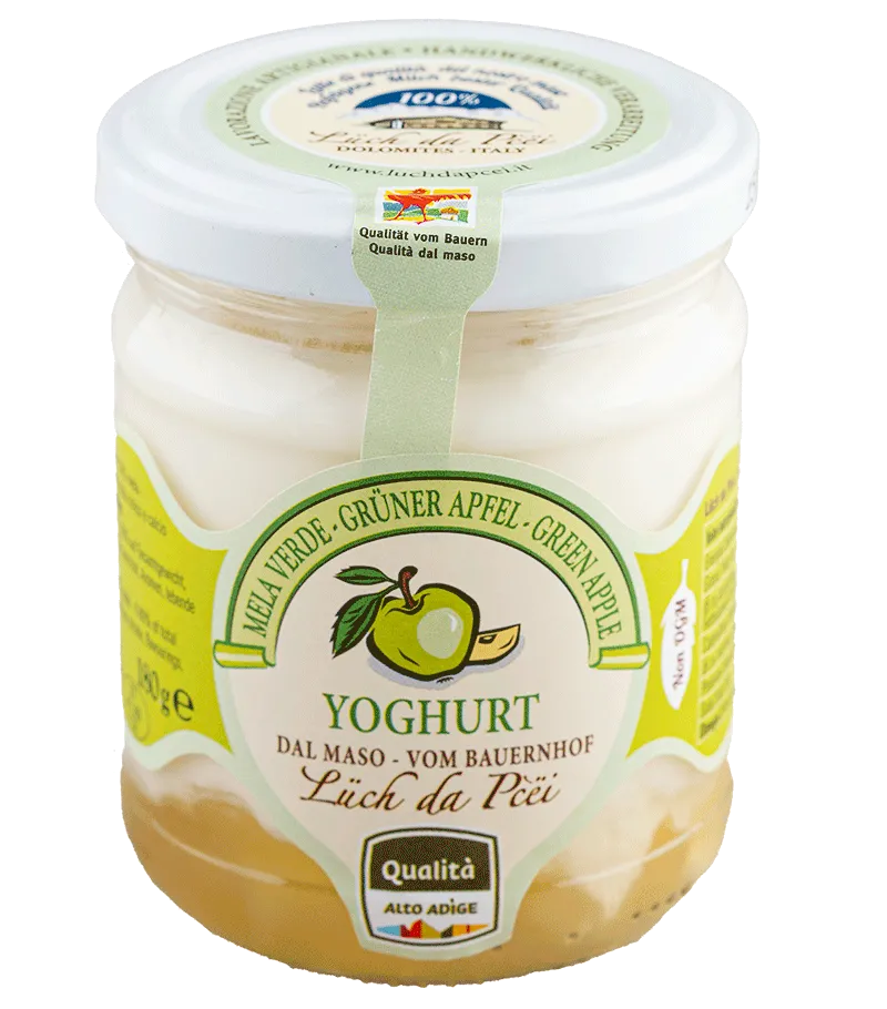 Grüner Apfel-Joghurt vom Bauernhof