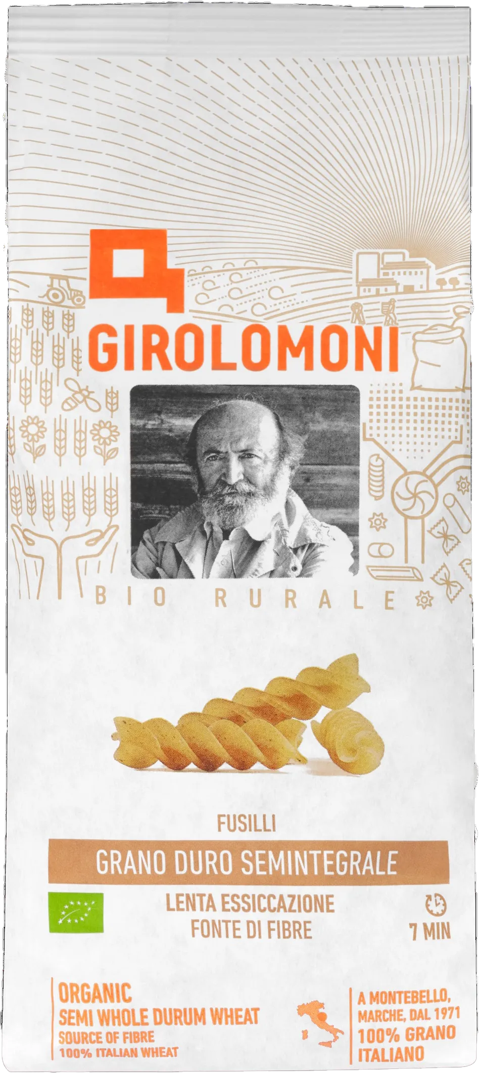 Fusilli halbvollkorn 500g Girolomoni BIO