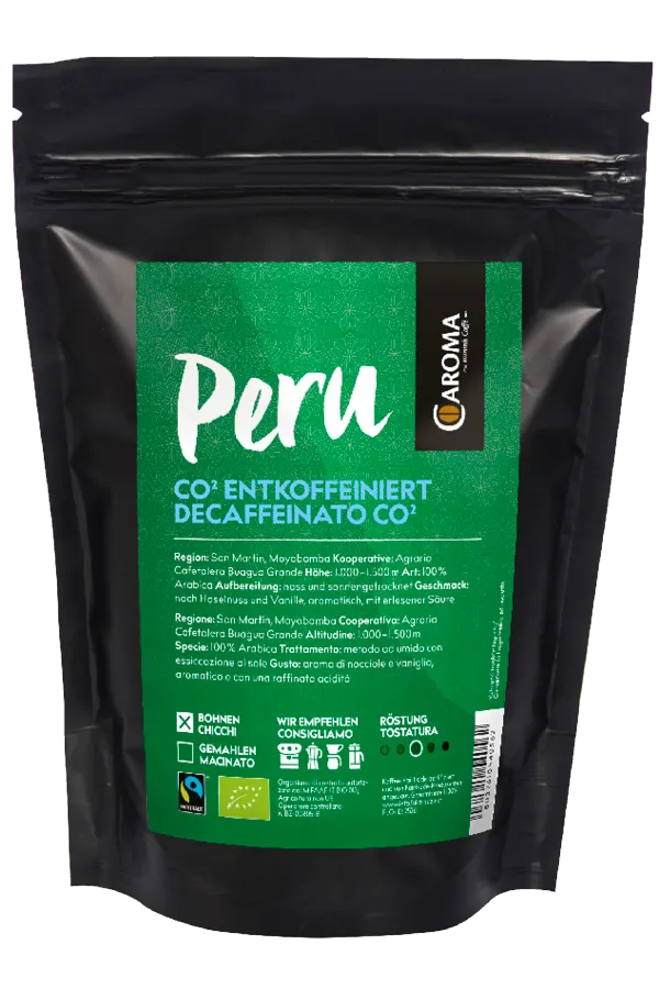 Arabica "Peru" Bio decaffeinato in grani