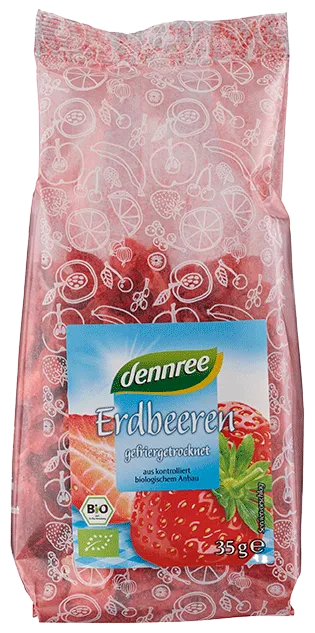 Erdbeeren gefriergetrocknet 35g Dennree BIO