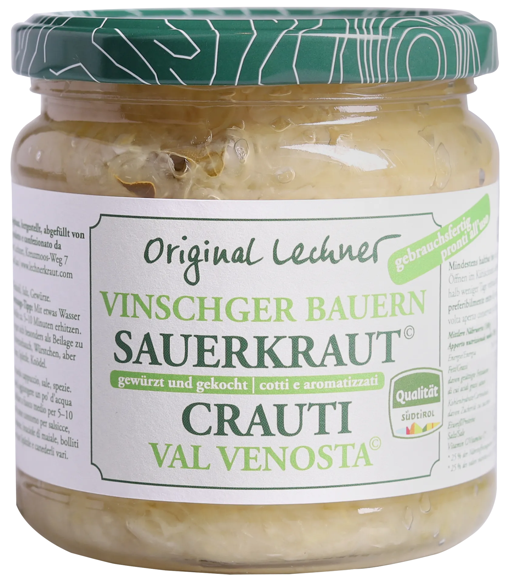 Vinschger Sauerkraut gekocht und gewürzt