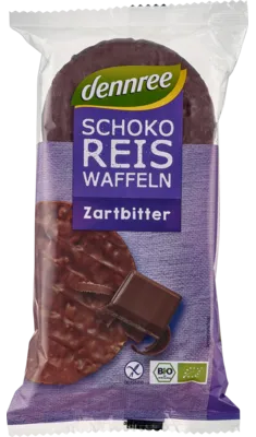 Waffle di riso al cioccolato fondente GF 100g Dennree BIO