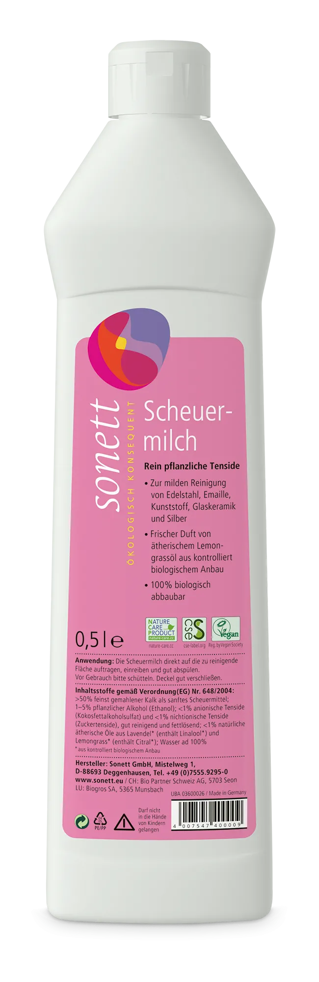 Scheuermilch 500ml Sonett BIO