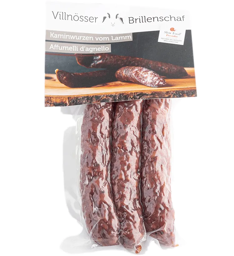 Lammkaminwurzen Villnösser Brillenschaf