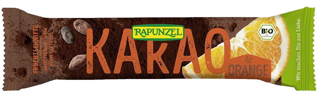 Barretta di frutta Cacao Arancia 40g Rapunzel BIO