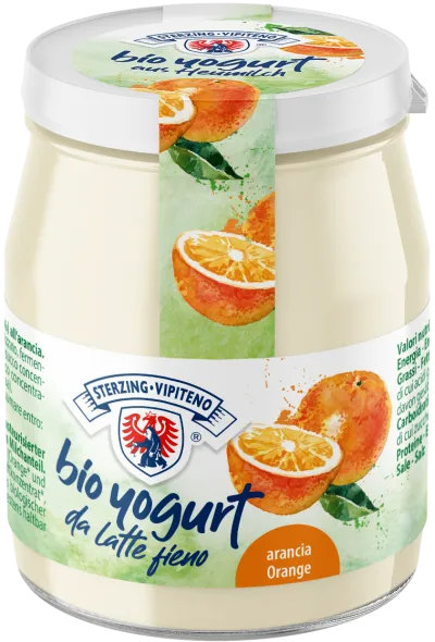 Orange Vollmilchjoghurt aus Heumilch Bio