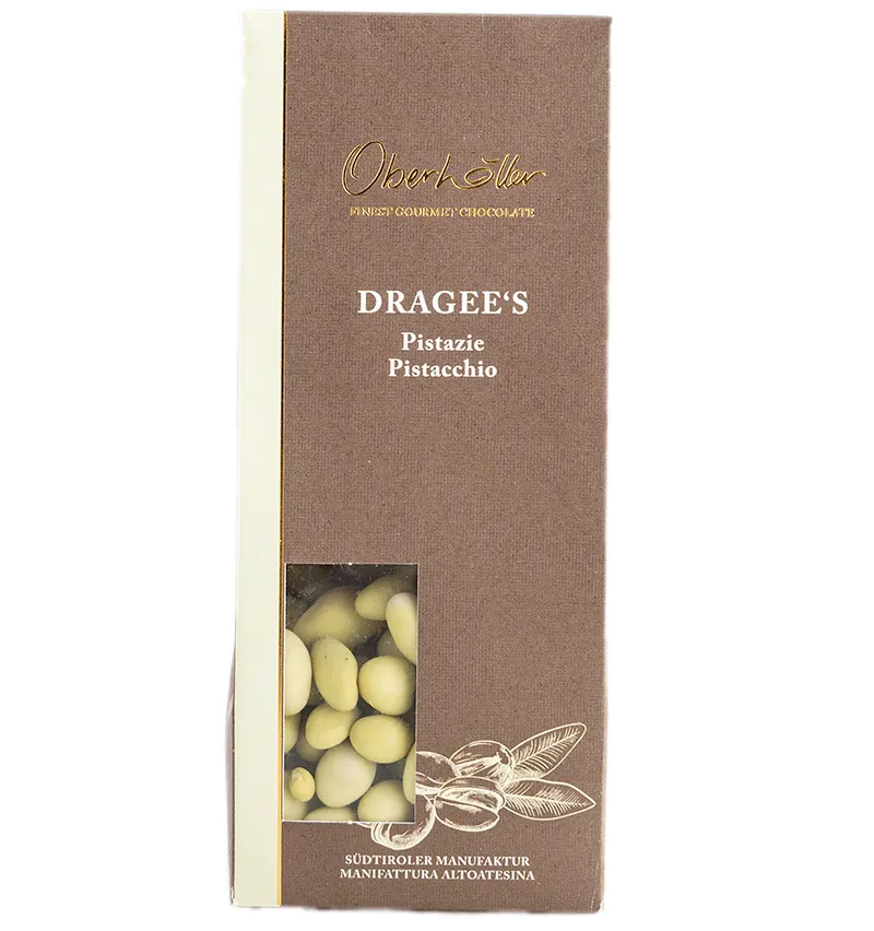 Dragees mit Pistazie und weißer Schokolade 