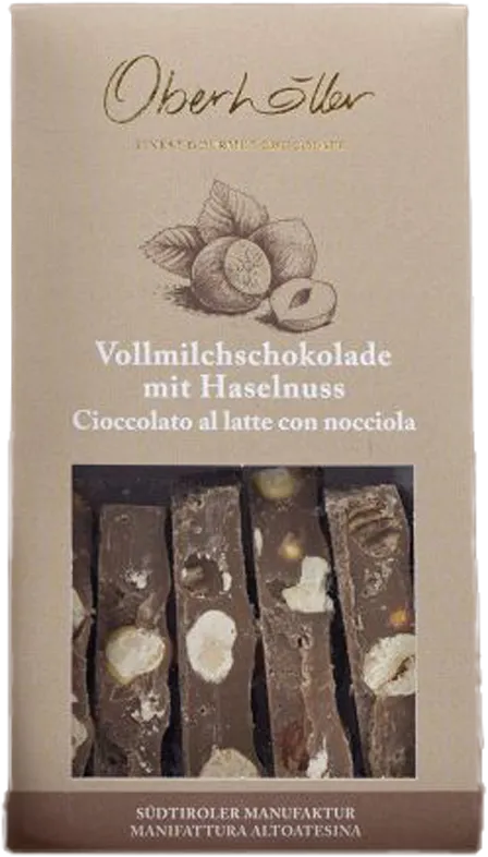 Cioccolato spezzato fresco con nocciole al latte Oberhöller