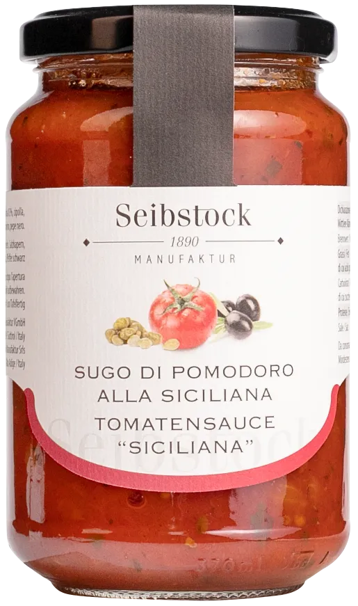 Tomatensauce Siciliana Oliven und Kapern